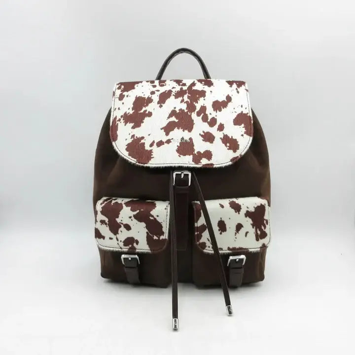 RODEO™ BROWN COW PRINT BACK PACK HANDBAG - AMAZING QUALITY