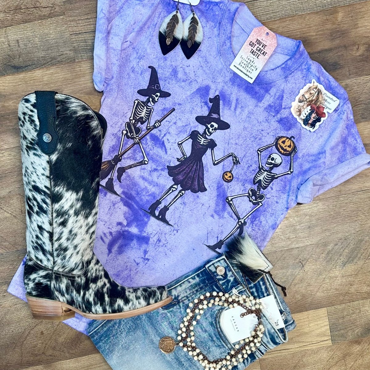 Dancing Skeletons Women's Fall Tee by Painted Aces