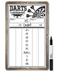 Lone Star Art-Dart Scoreboard (White) Dry Erase for Keeping Score in Games Cricket, 301 or 501 - Metal Sign