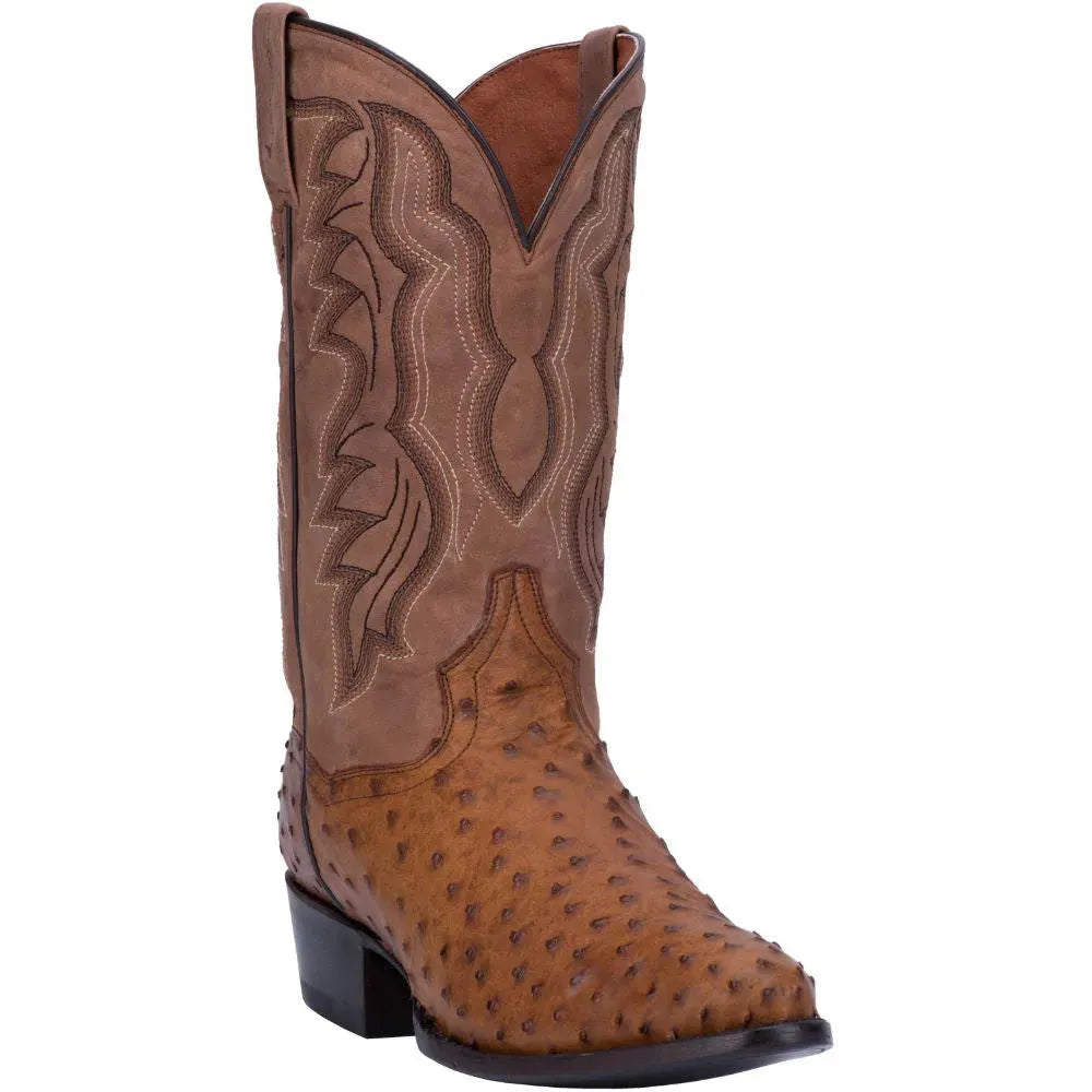 Tempe - Mens Ostrich Leather Cowboy Boots by Dan Post