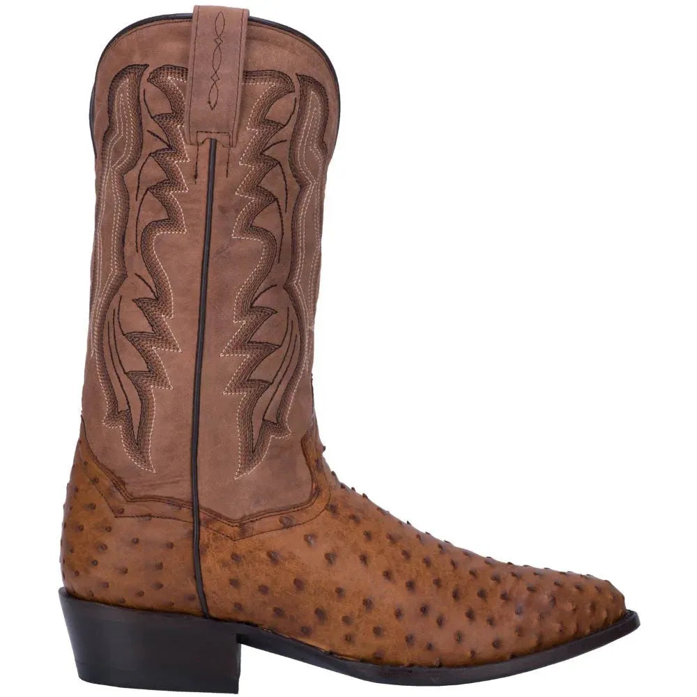 Tempe - Mens Ostrich Leather Cowboy Boots by Dan Post