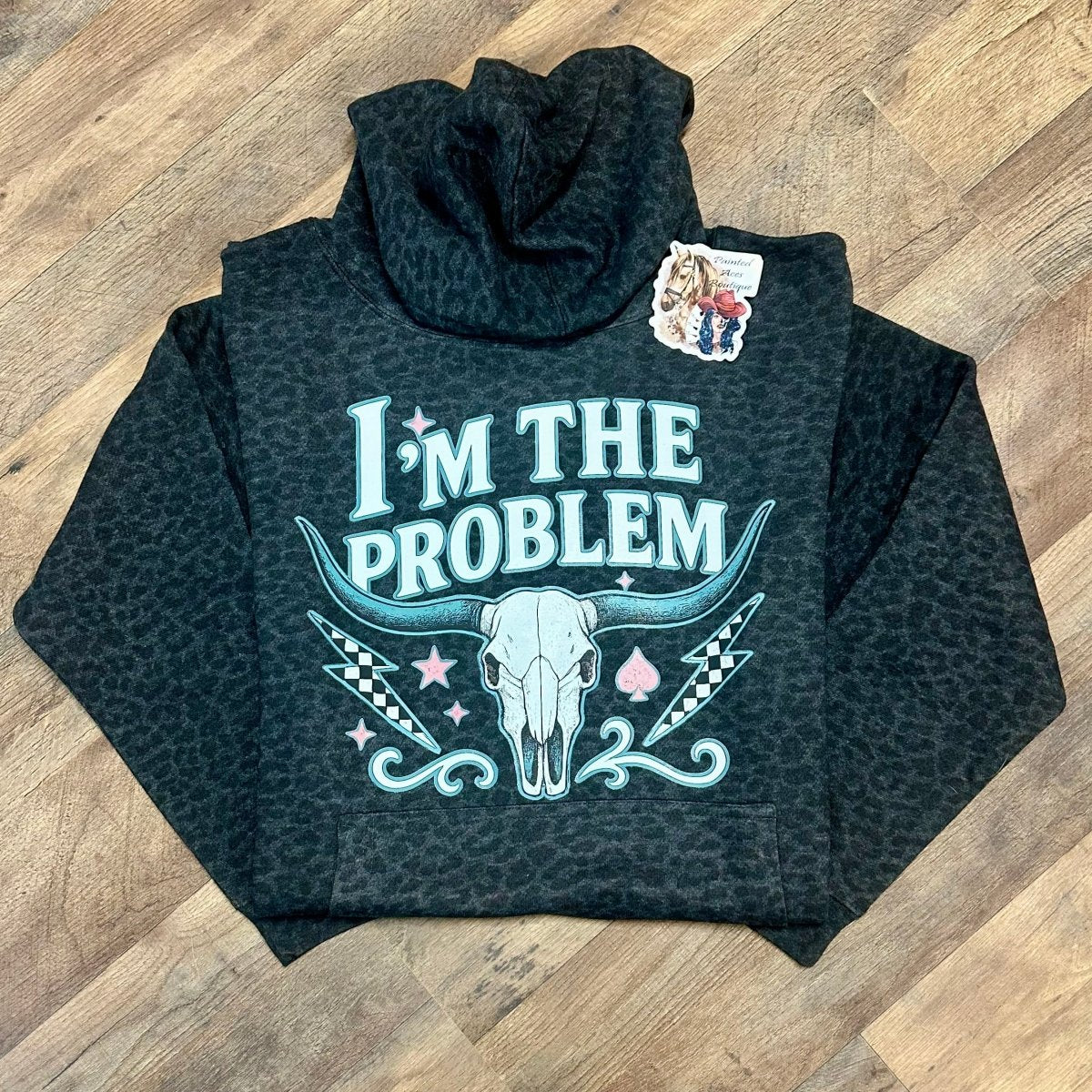 I’m The Problem Women's Leopard Hoodie by Painted Aces