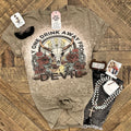 One Drink Away From the Devil Women's Tee by Painted Aces