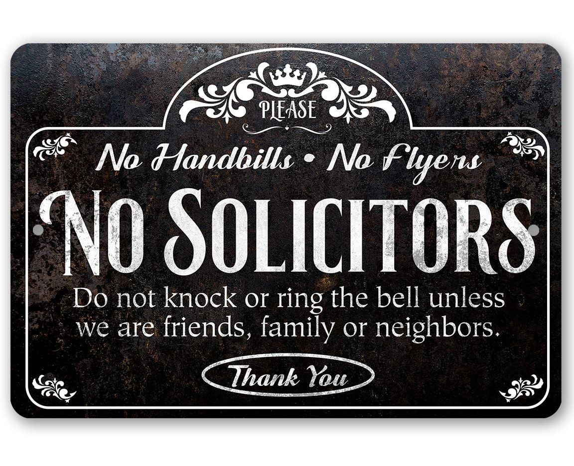Lone Star Art-Please No Solicitors Thank You - Metal Sign