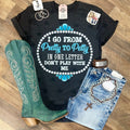 Pretty To Petty In 1 Letter Funny Women's T-shirt by Painted Aces