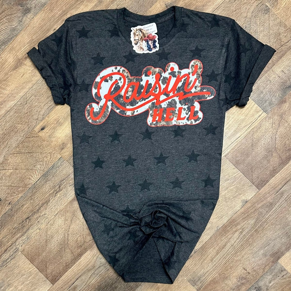 Raisin’ Hell Women's Star T-Shirt by Painted Aces