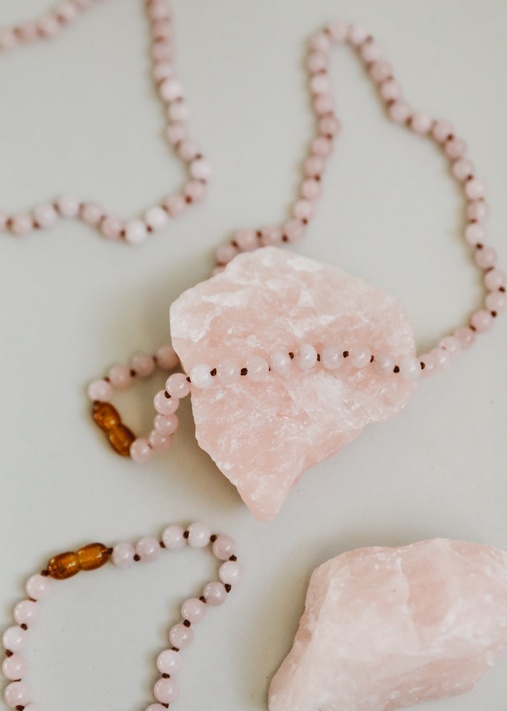 CanyonLeaf Pure Gemstone + Natural Rose Quartz || Beaded Necklace