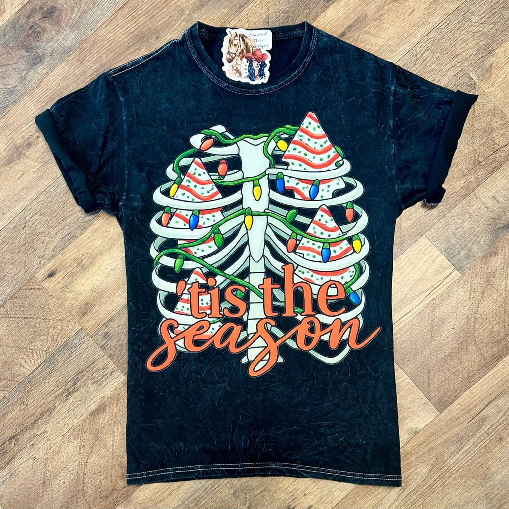 Skeleton Tis’ The Season🎄Women's Tee by Painted Aces