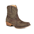 Roper Sashay (Brown) - Women's Embroidered Cowgirl Boots