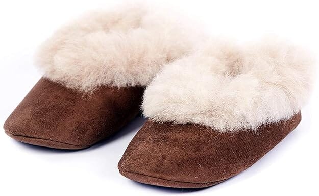Suede & Fur Alpaca Slippers