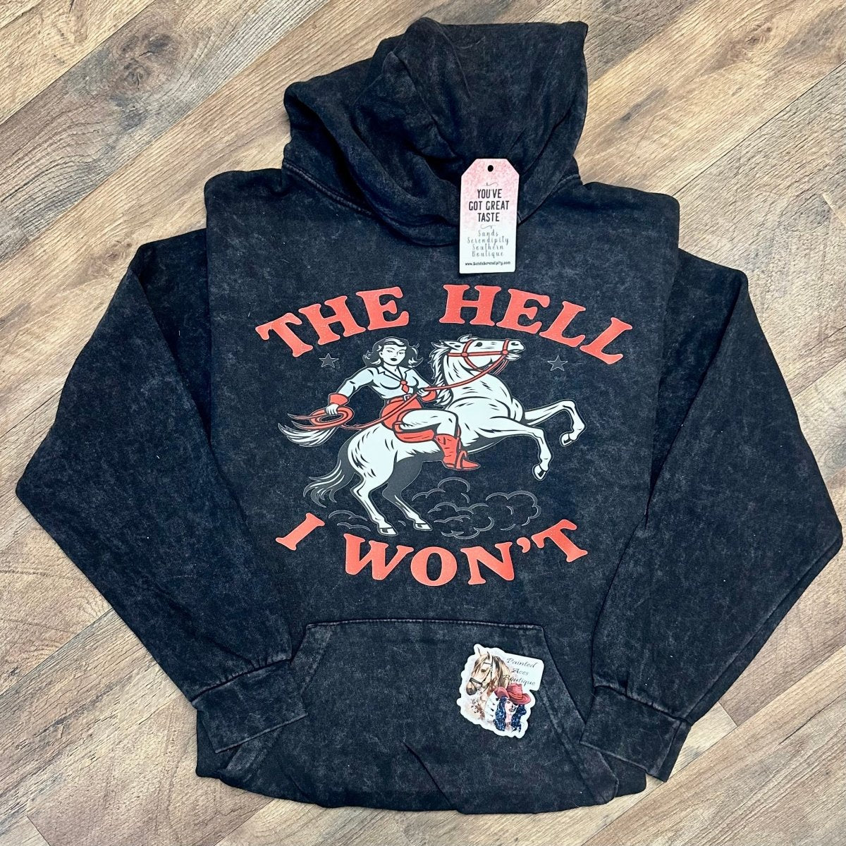 The Hell I Won’t Cozy Hoodie by Painted Aces