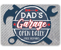 Dad's Garage Open Daily Free Repairs - Metal Sign by Lone Star Art