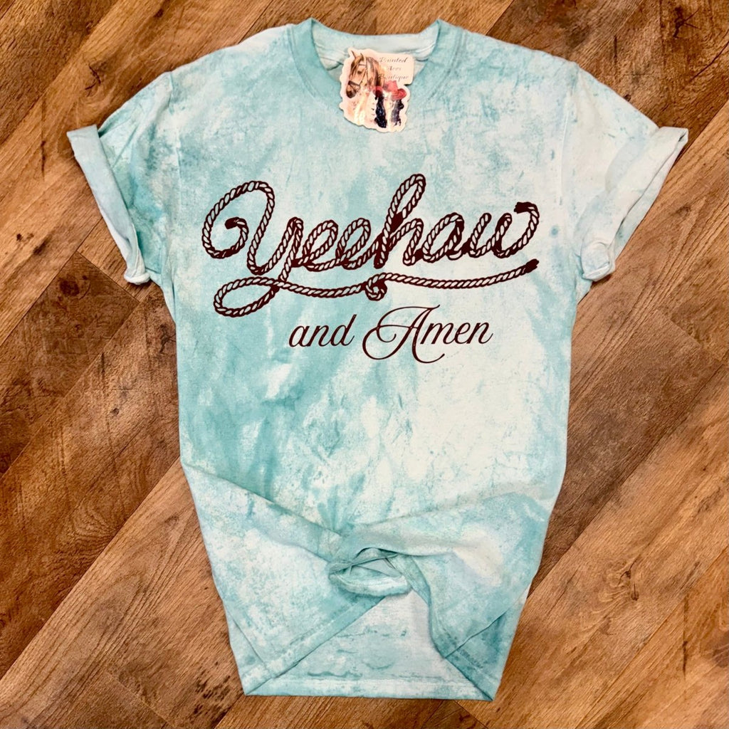 Yeehaw & Amen Women's Tye-Dyed Tee by Painted Aces